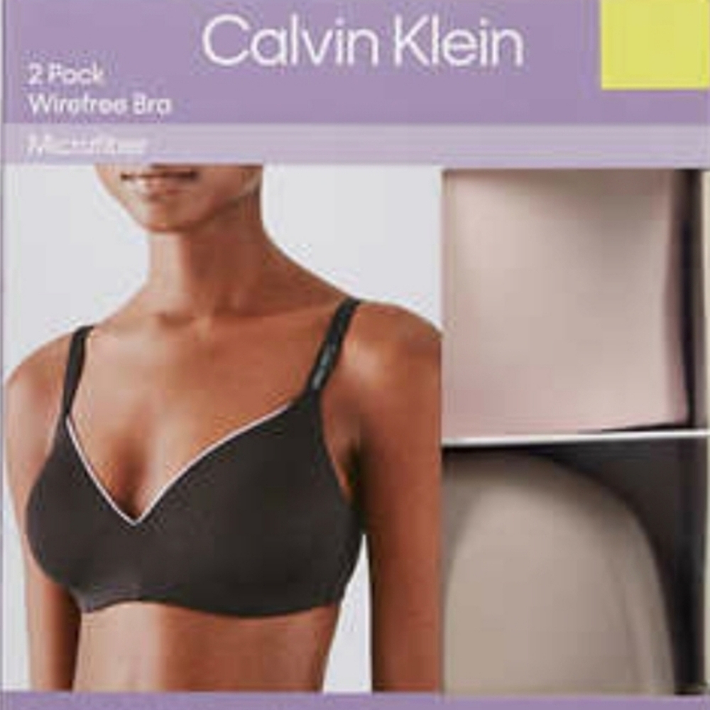 Calvin Klein Ladies' Wirefree Bra, 2-pack